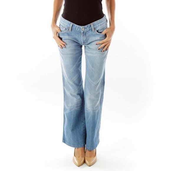 7 For All Mankind Denim - 7 For All Mankind Blue Denim Pant